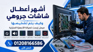أشهر أعطال شاشات جروهي وكيف يتم تشخيصها
