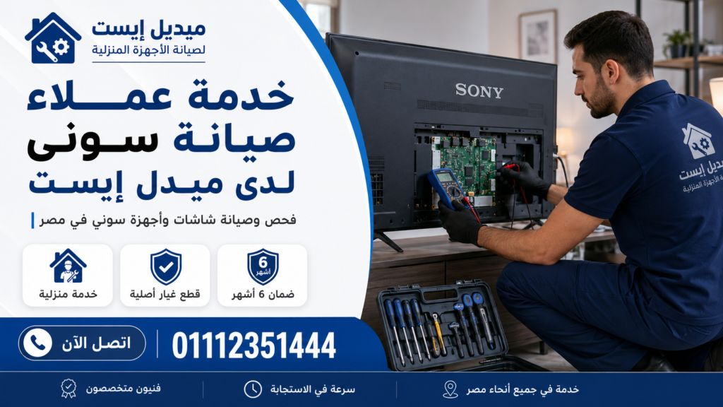 خدمة عملاء صيانة سوني لدى ميدل إيست