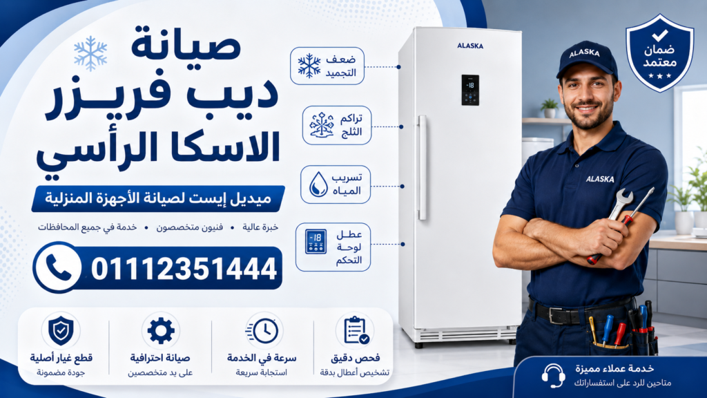 صيانة ديب فريزر الاسكا الرأسي